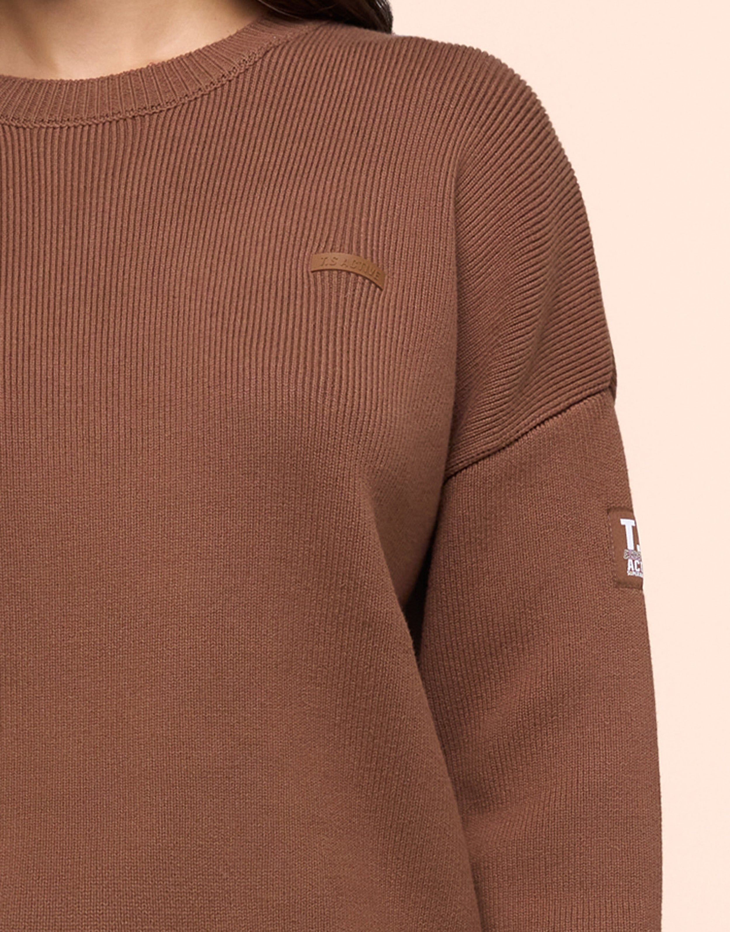 KNITTED MOCHA HOODIE