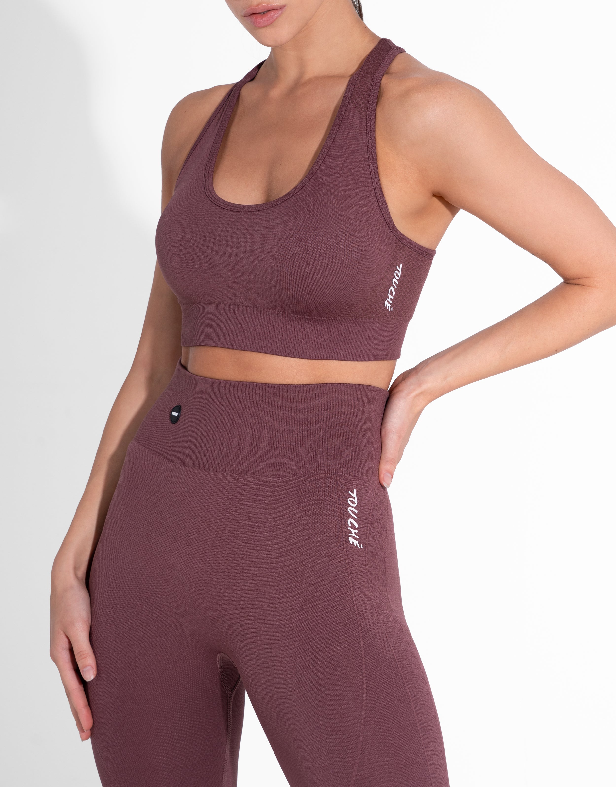 AEREO BROWN SEAMLESS TOP