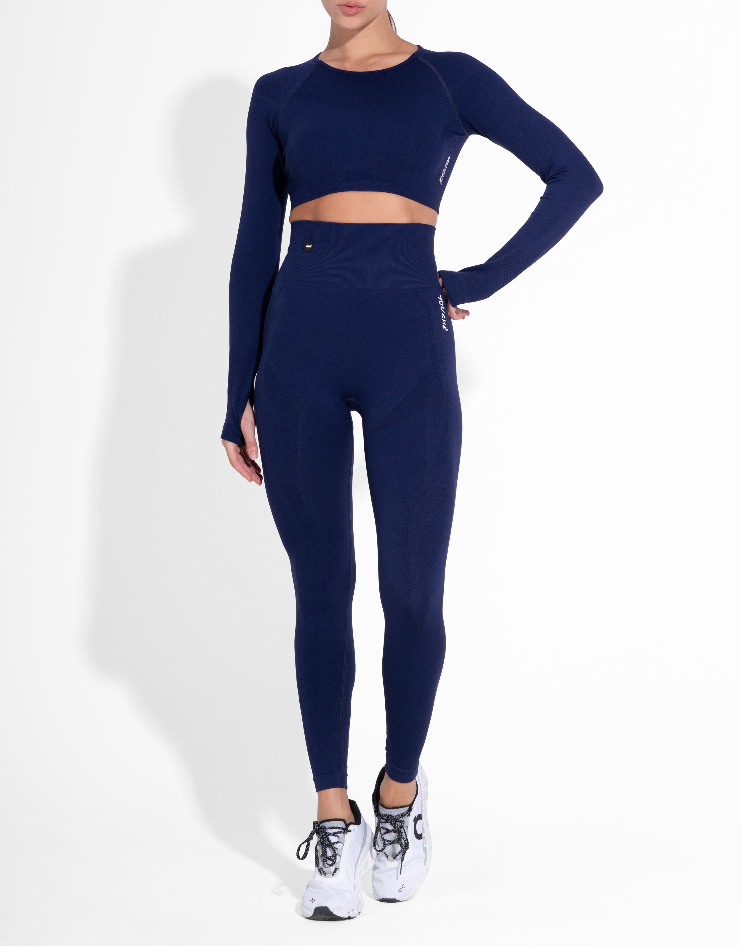 FIT DARK BLUE SEAMLESS TOP