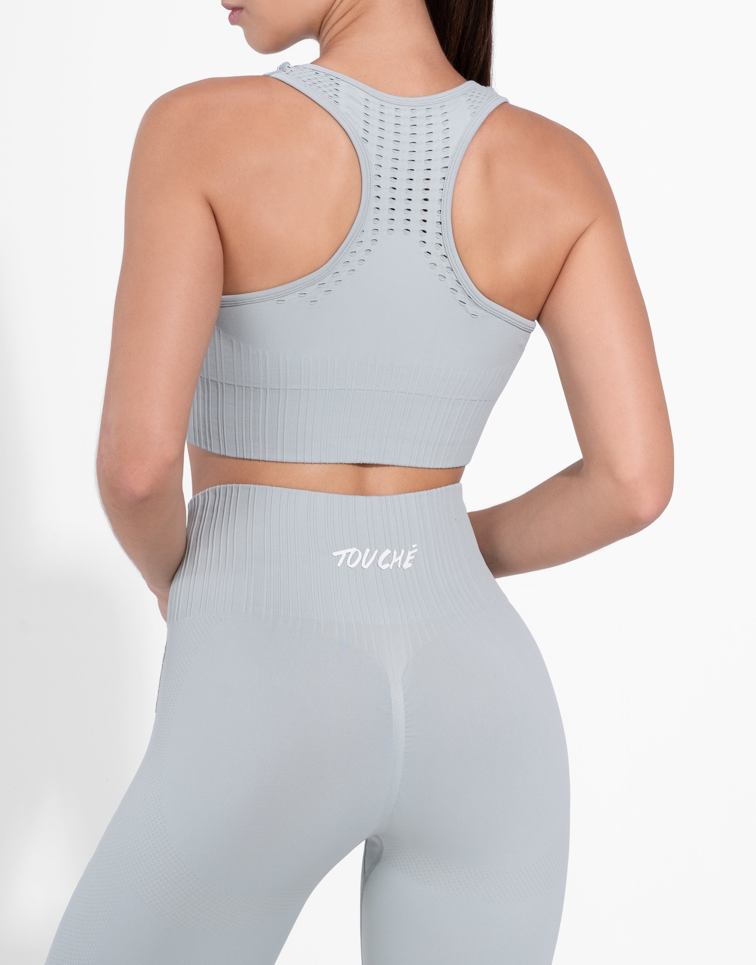 MESH GREY TOP SEAMLESS