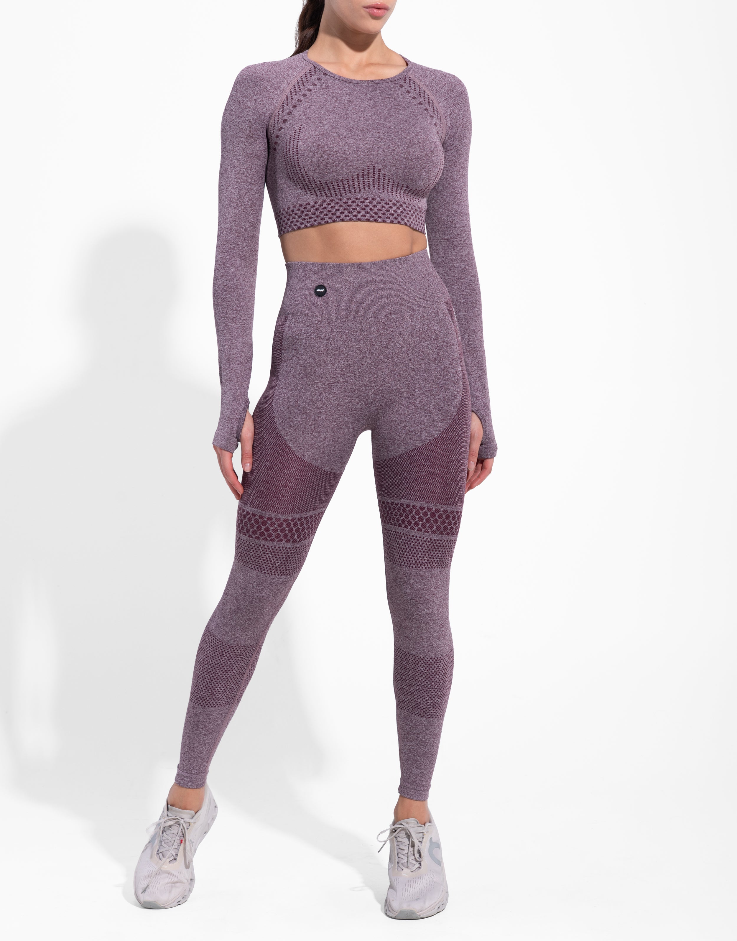 POWERFIT BURGUNDY TOP SEAMLESS