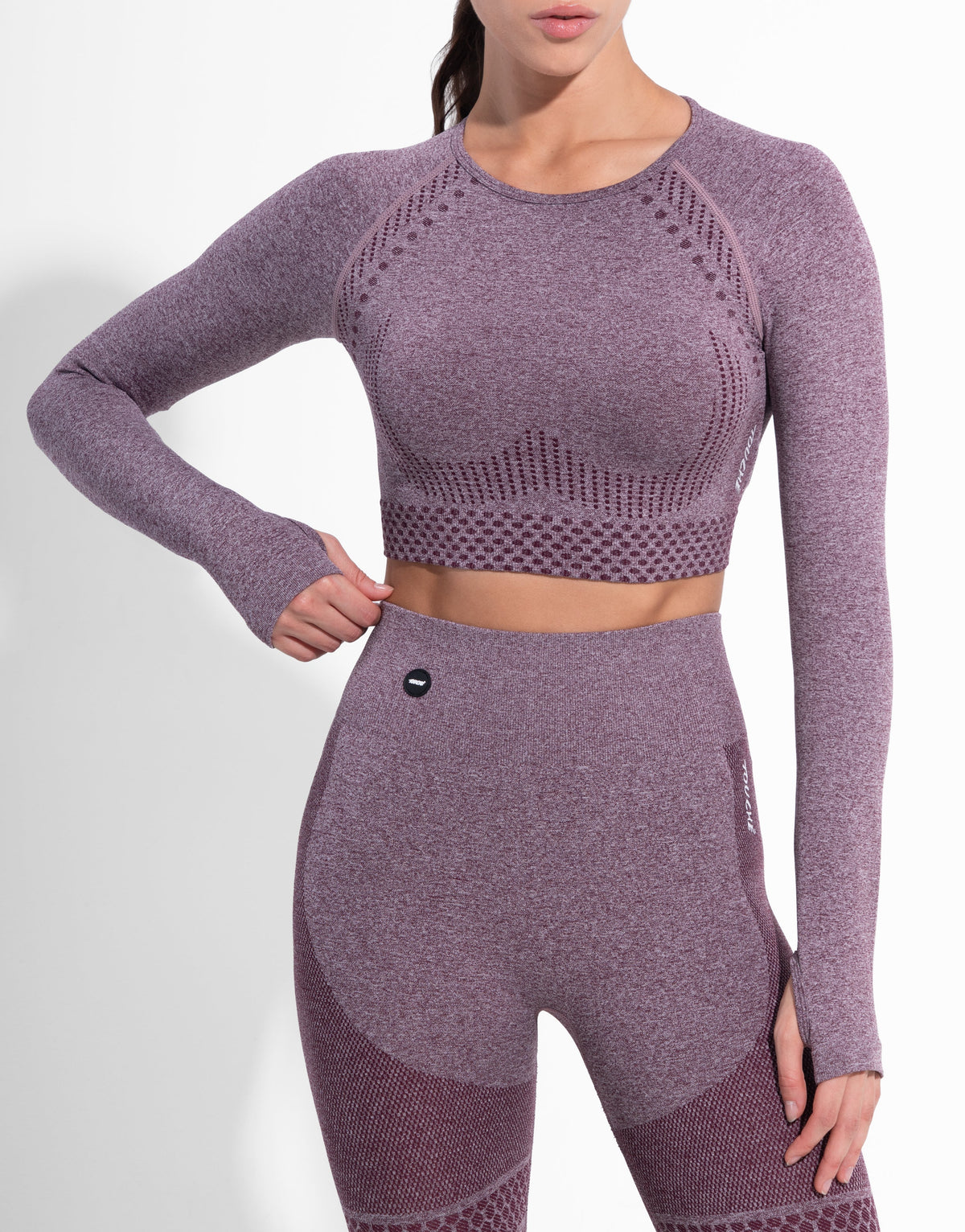 POWERFIT BURGUNDY TOP SEAMLESS