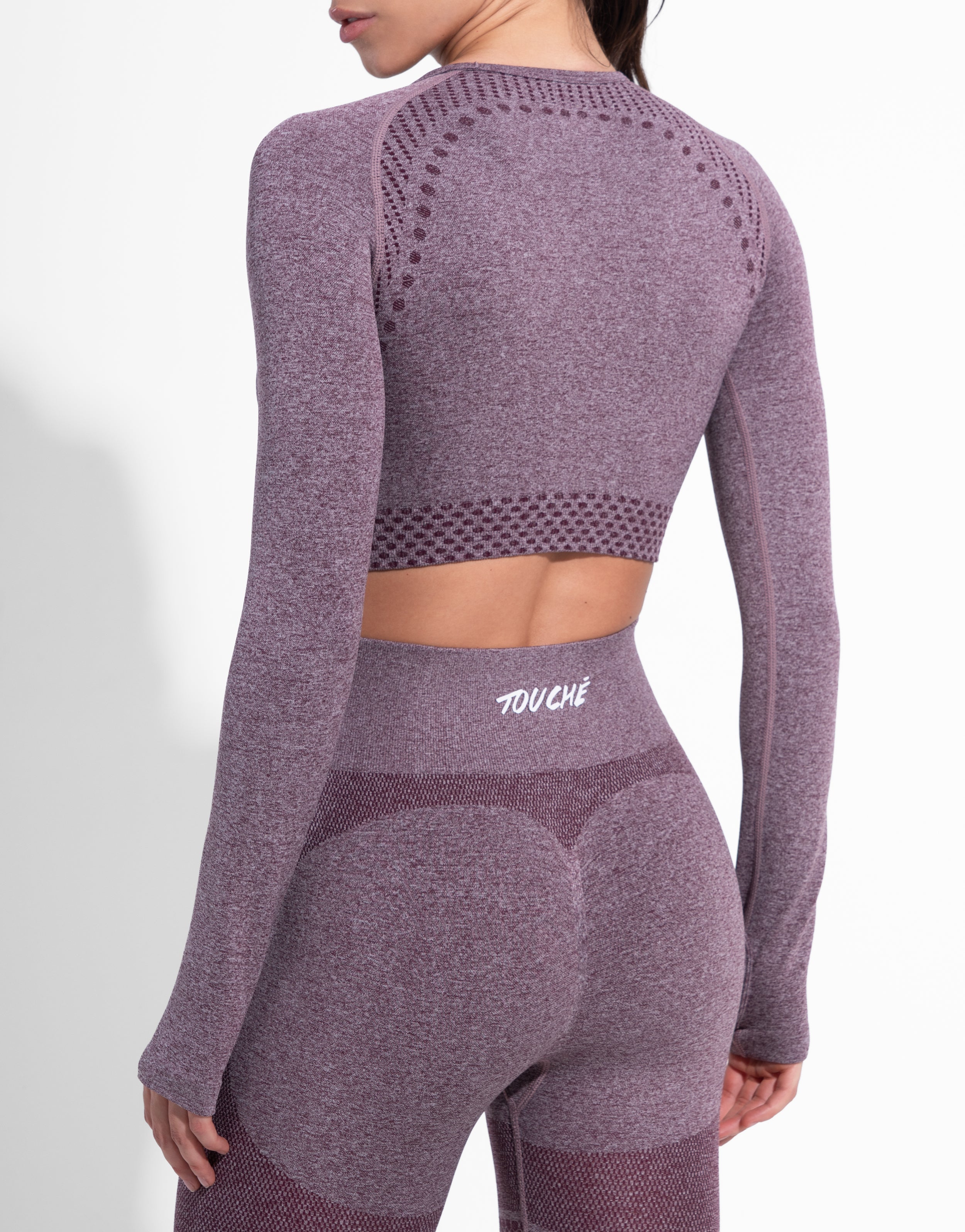 POWERFIT BURGUNDY TOP SEAMLESS