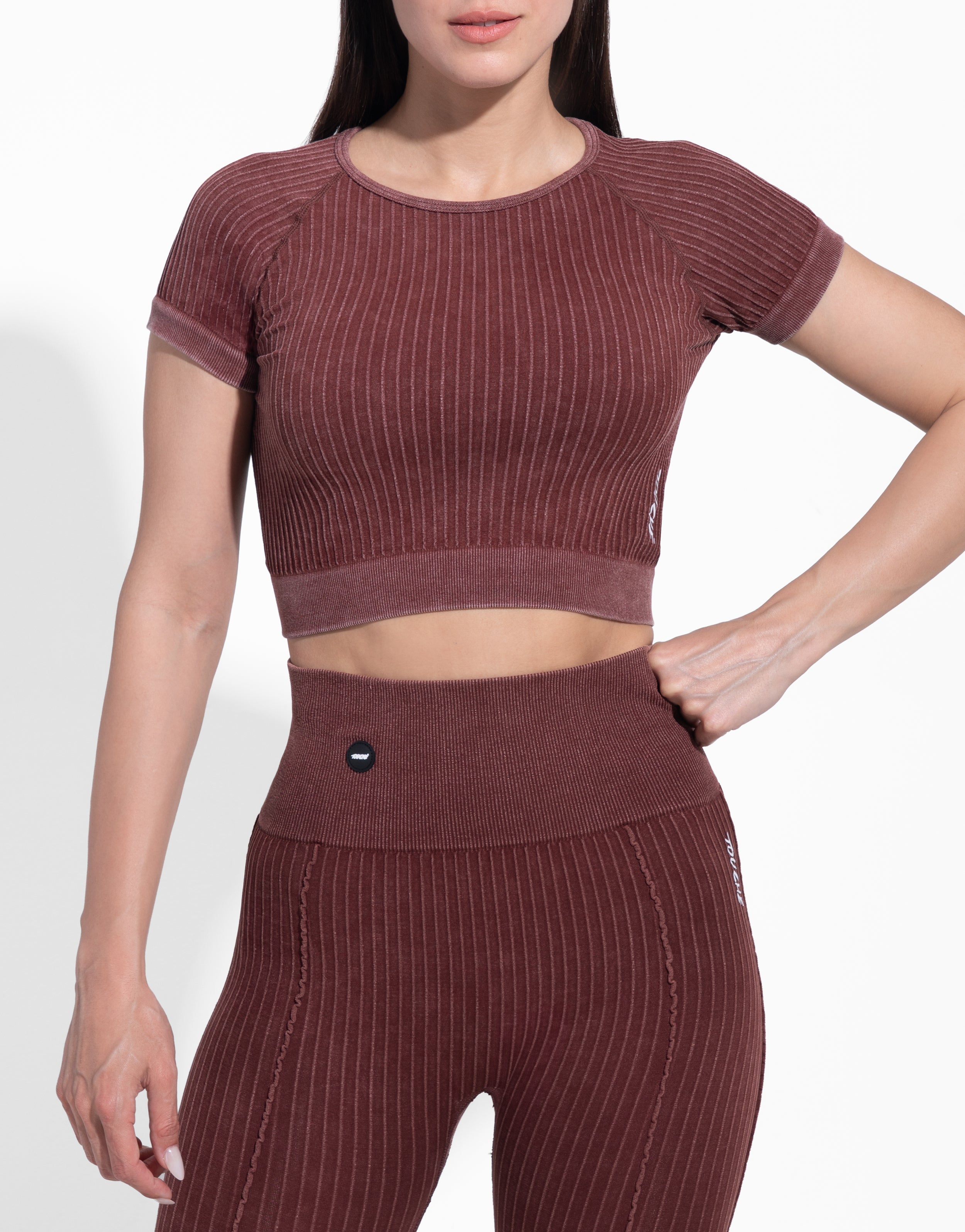 SPENT BURGUNDY TOP SEAMLESS