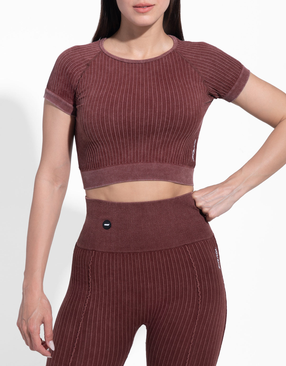 SPENT BURGUNDY TOP SEAMLESS
