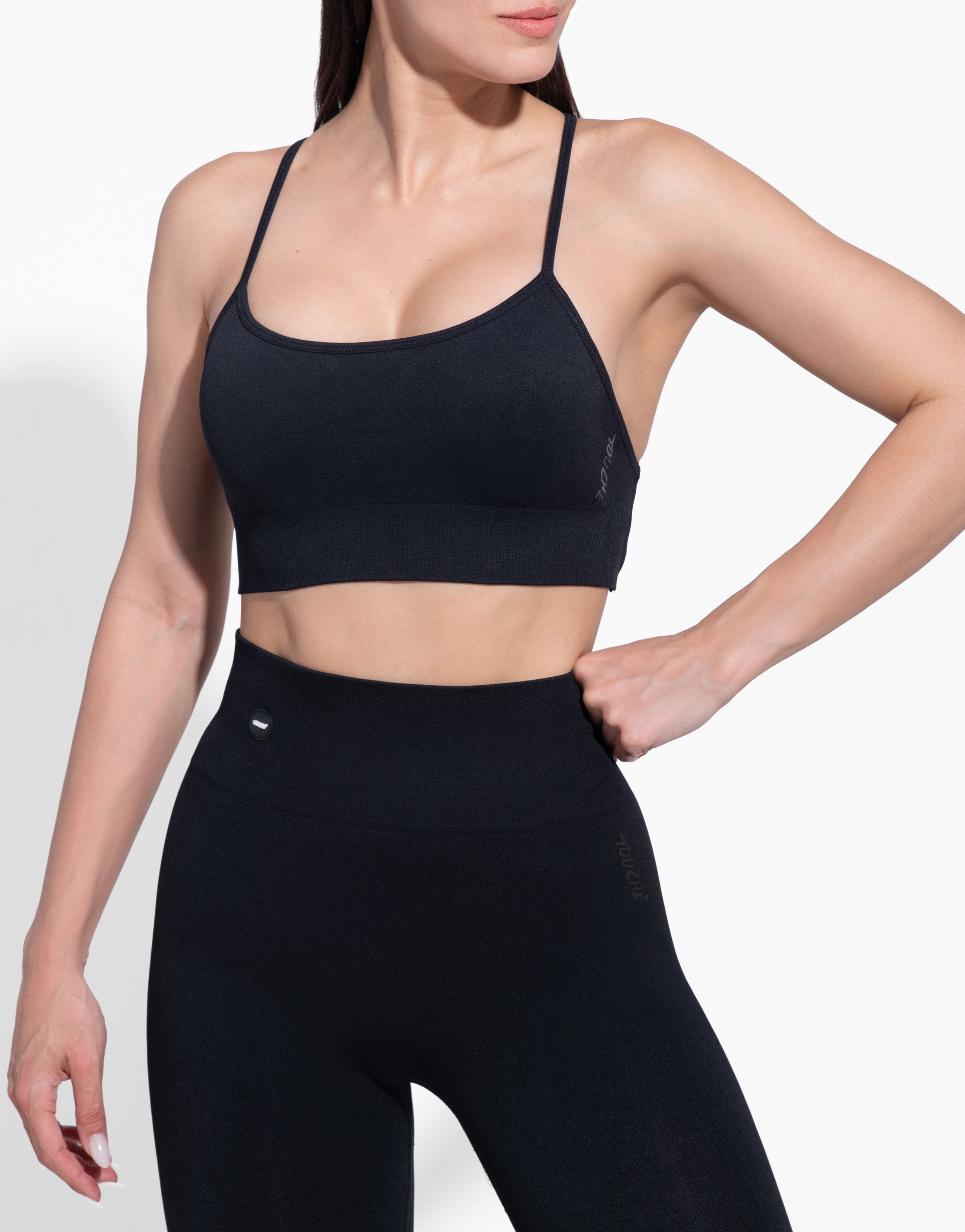 STRAPPY BLACK TOP SEAMLESS