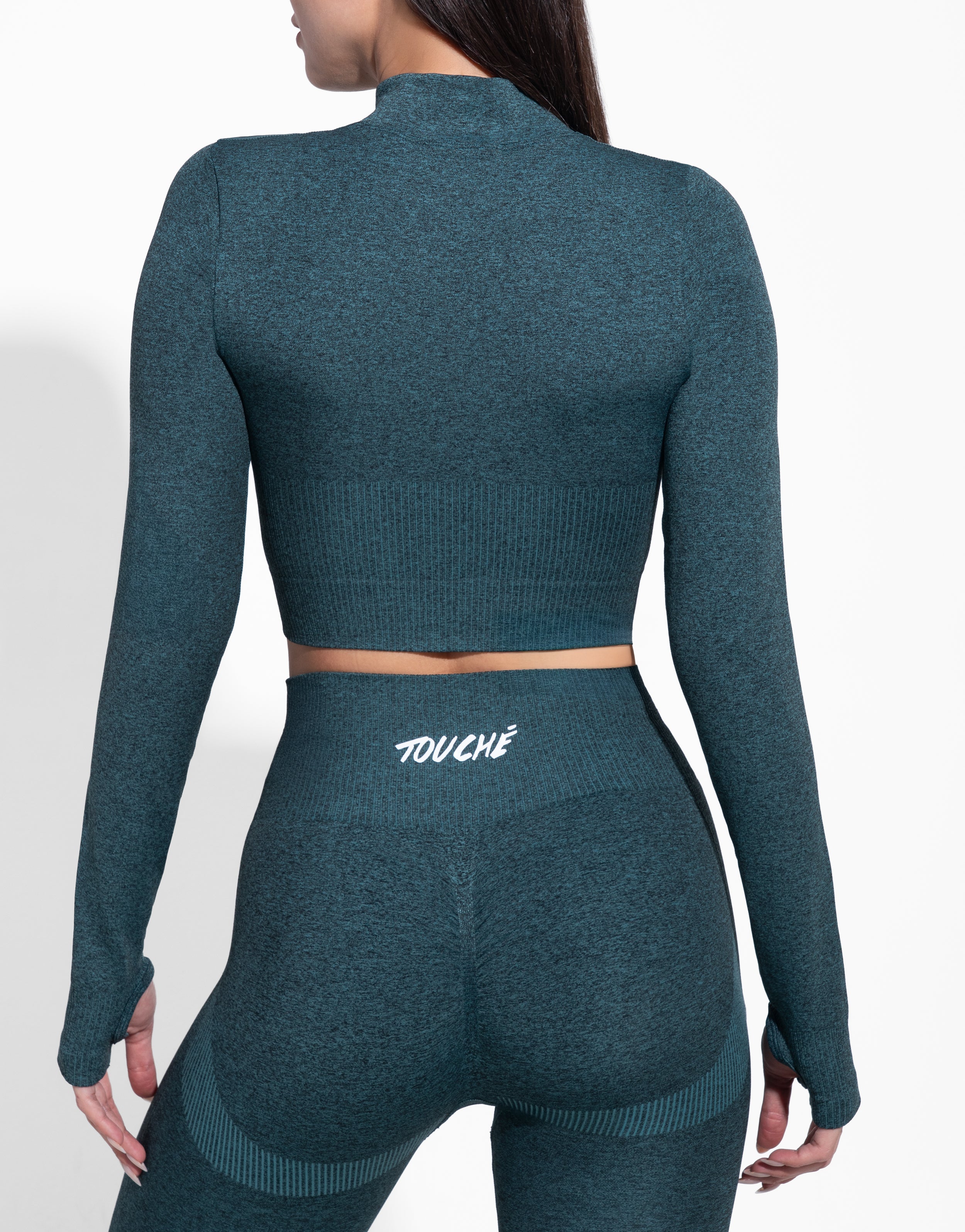 ZIPPER OLIVE TOP SEAMLESS