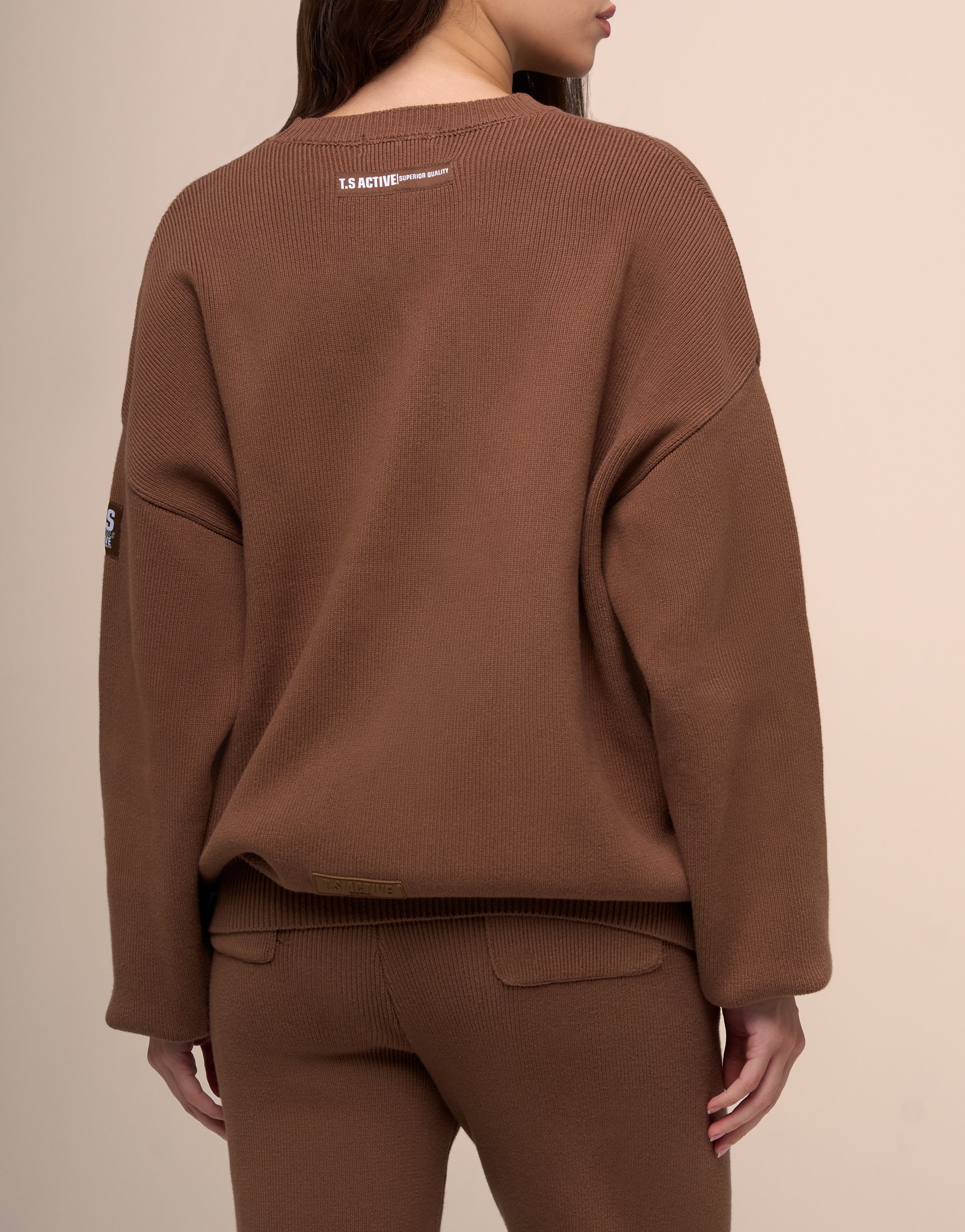 KNITTED MOCHA HOODIE