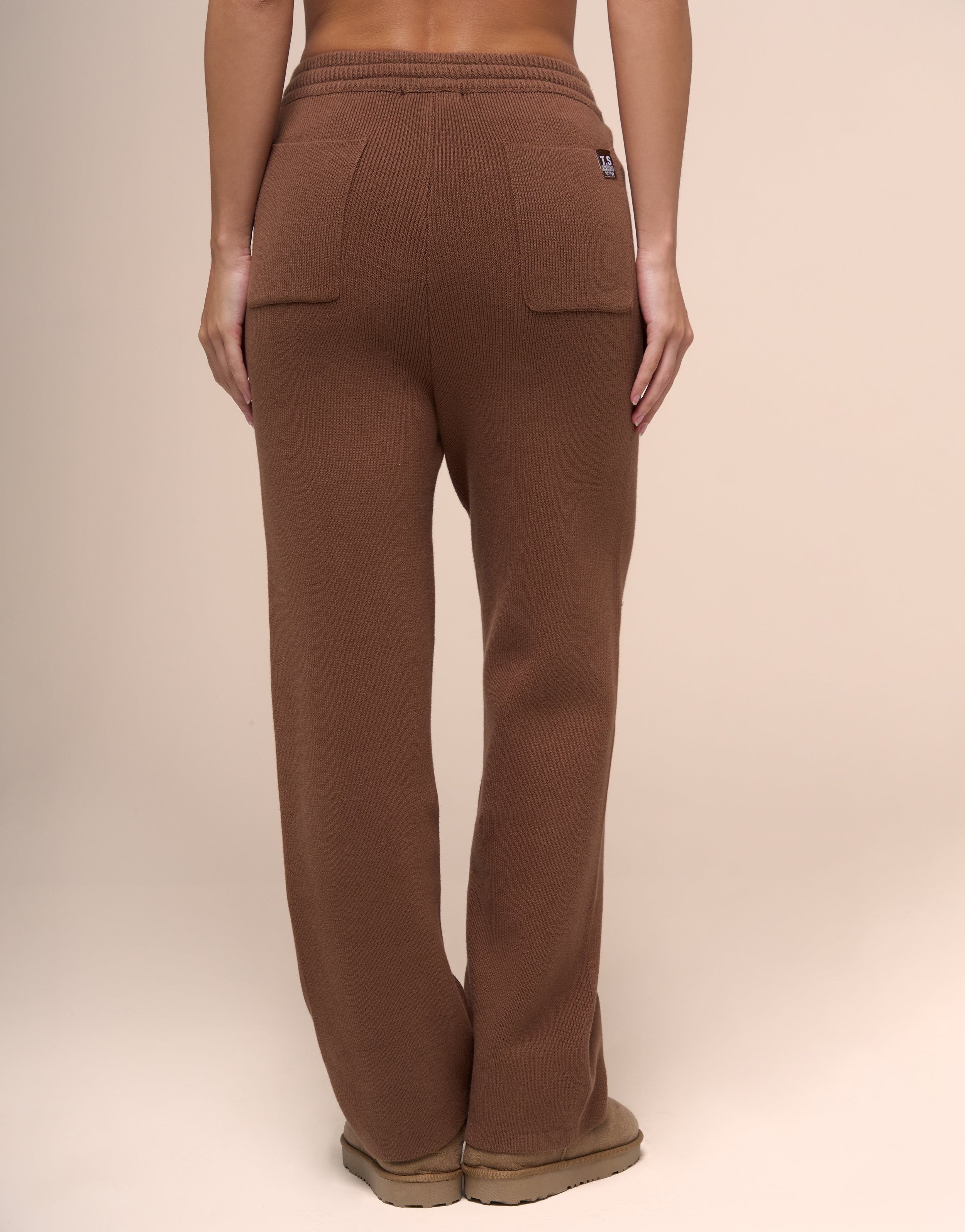 KNITTED MOCHA JOGGER