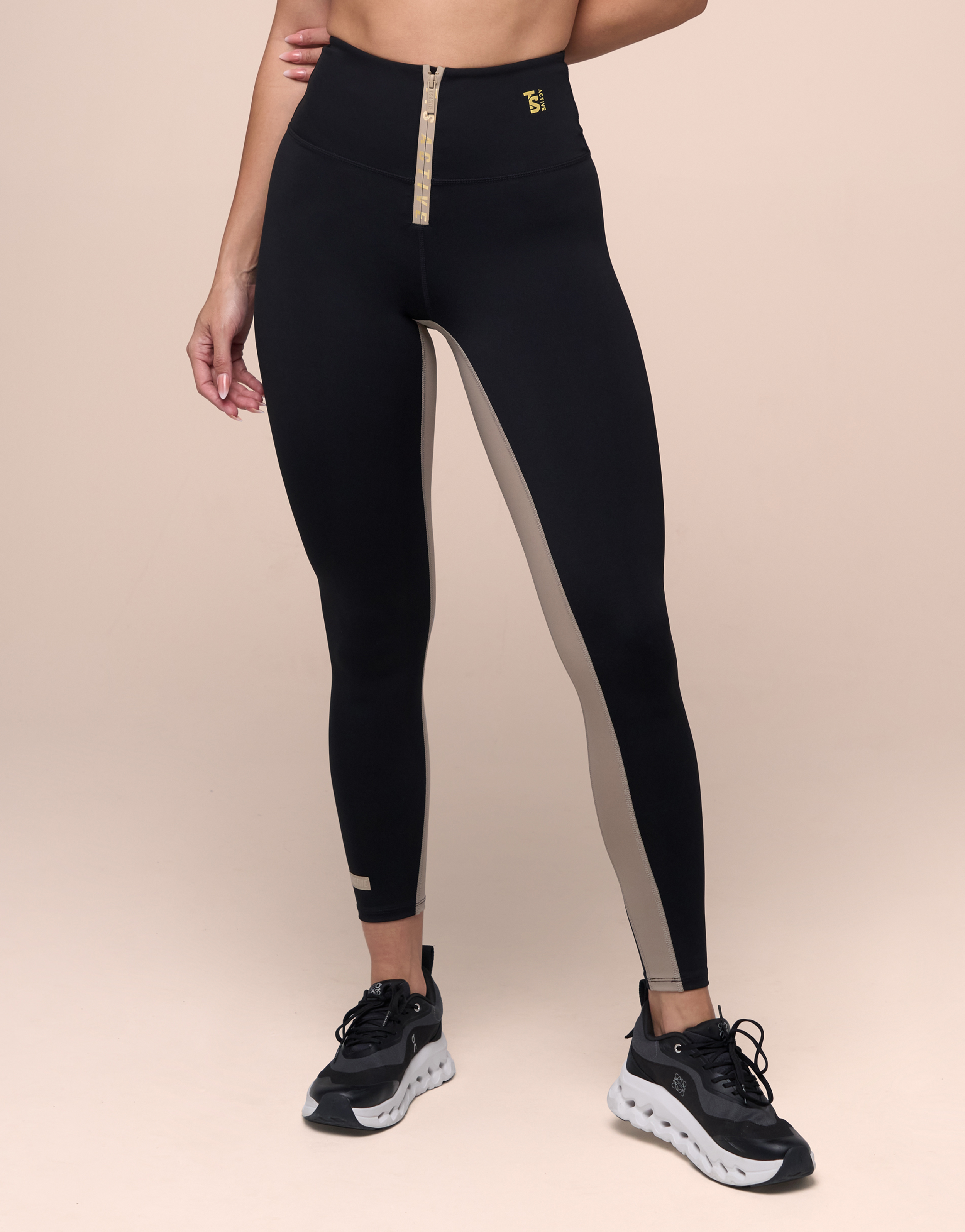 ZIPPED MOCHA LEGGING