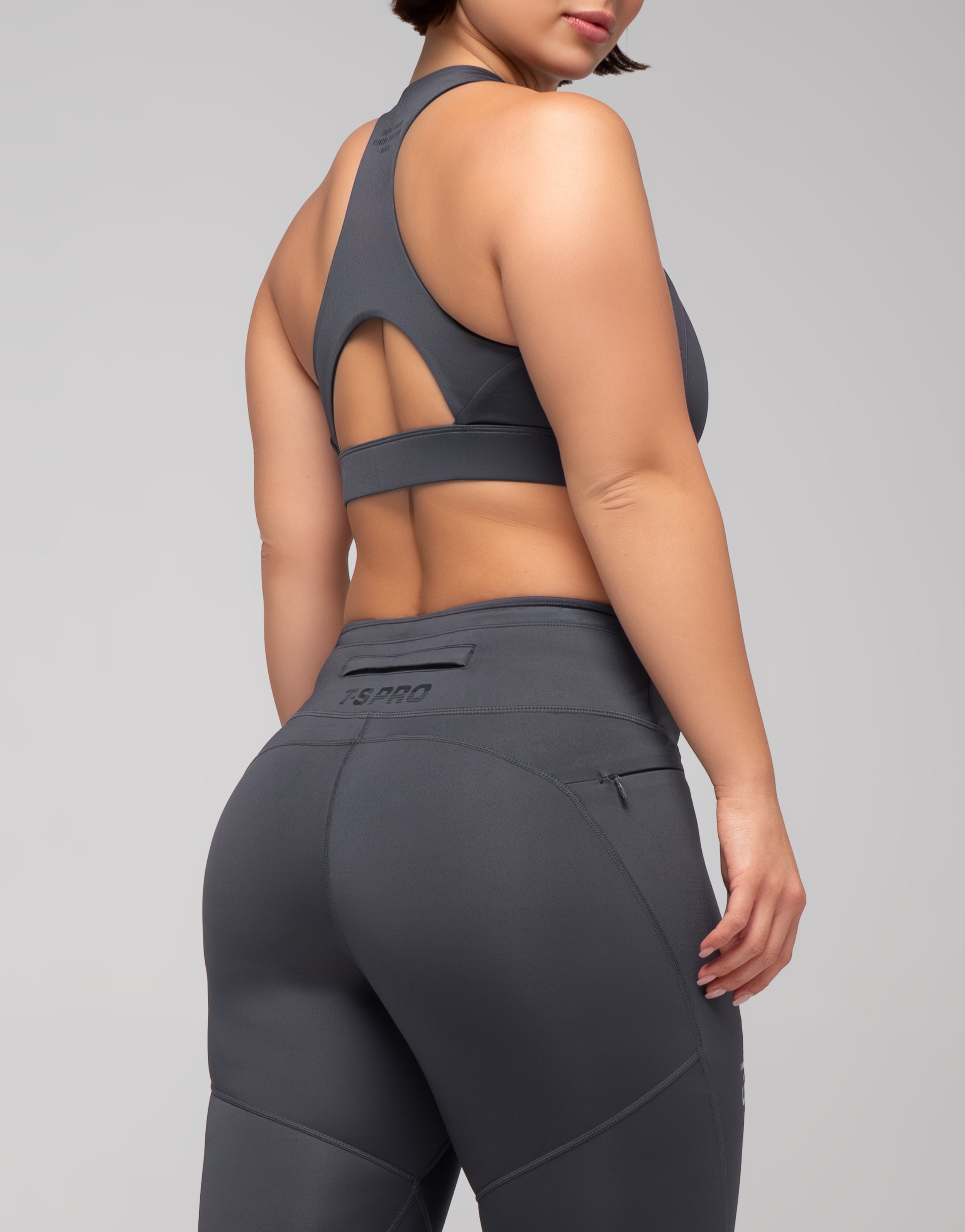 PRO GREY ZIPPED TOP