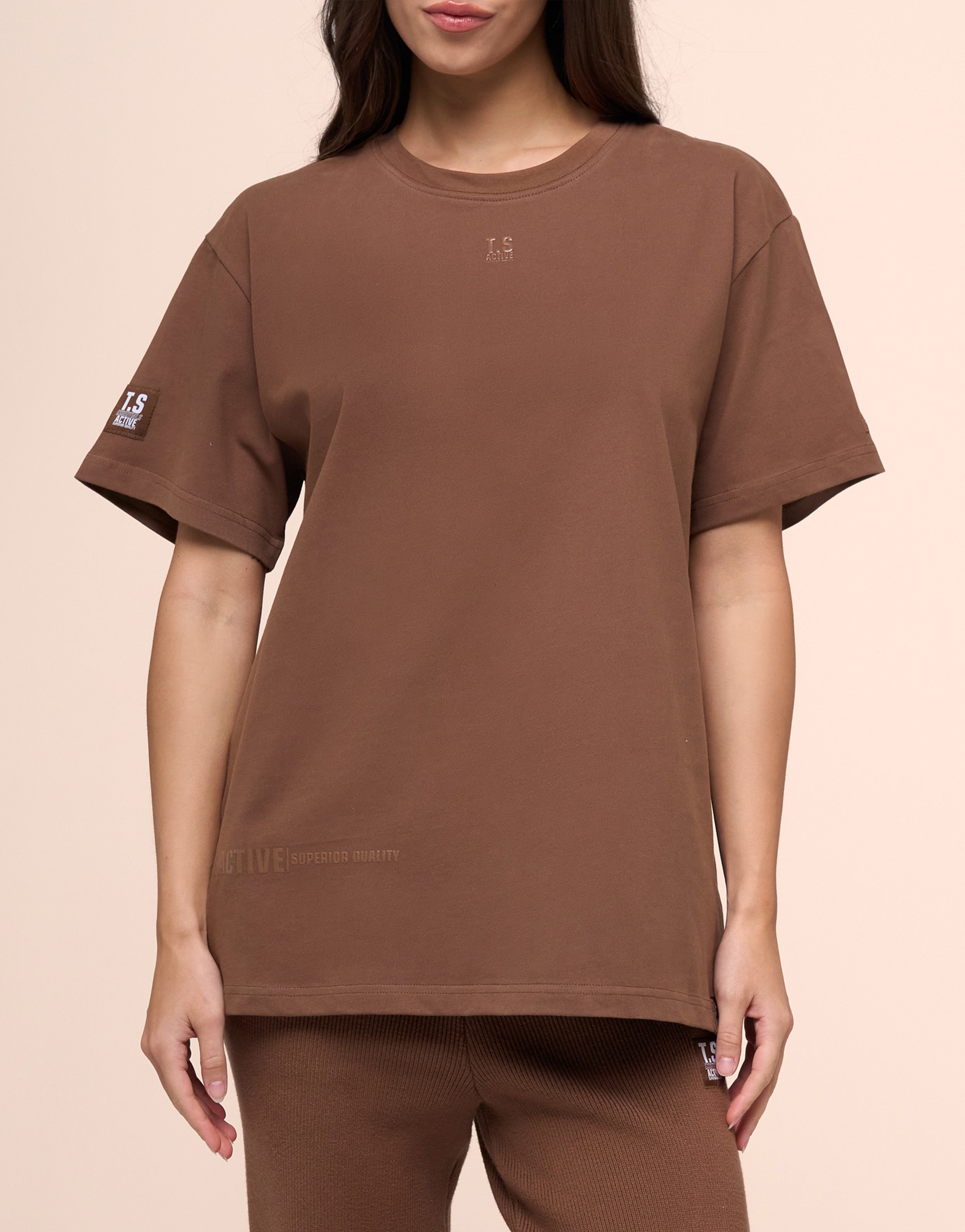 KNITTED MOCHA TEE