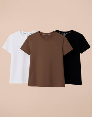 MOCHA TEE PACKS X 3