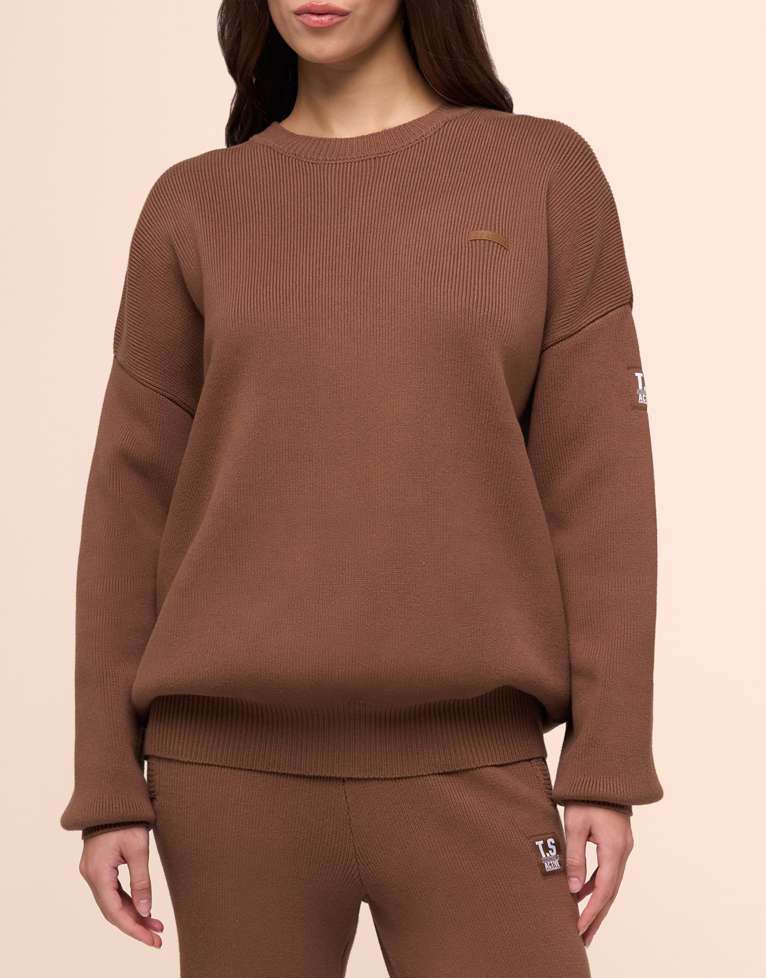 KNITTED MOCHA HOODIE