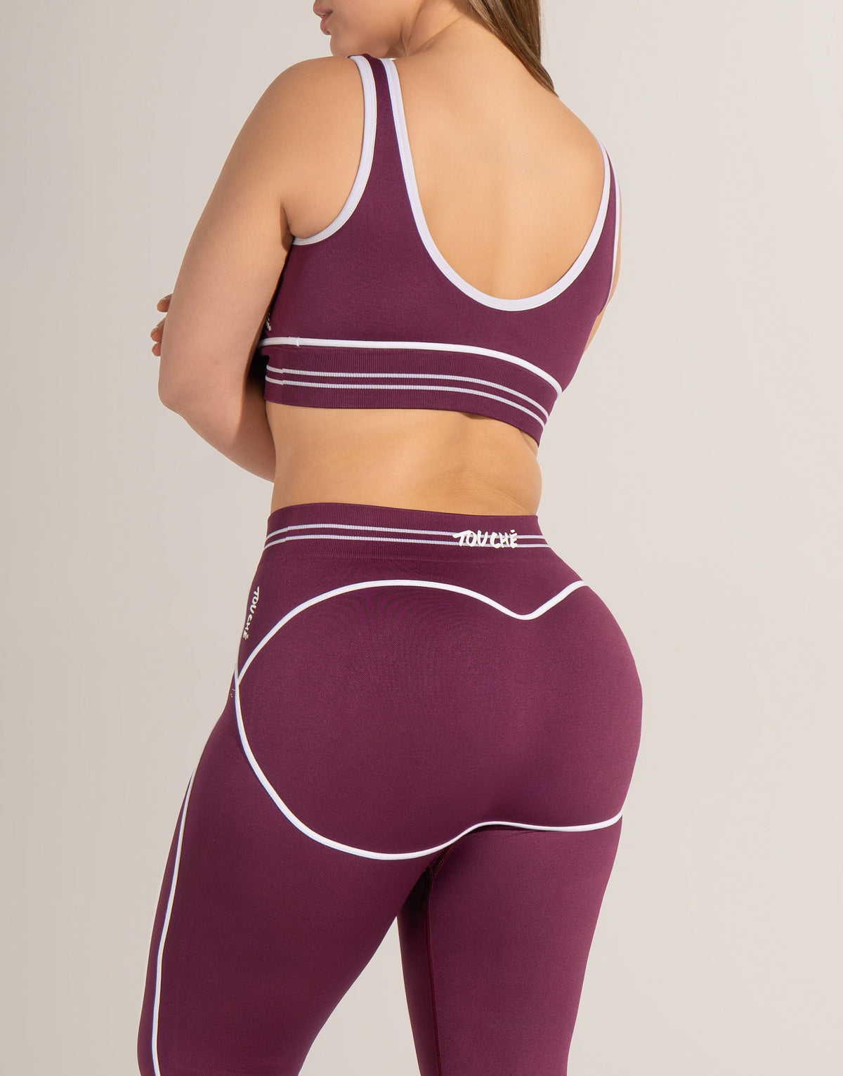 BLOOM BURGUNDY TOP SEAMLESS