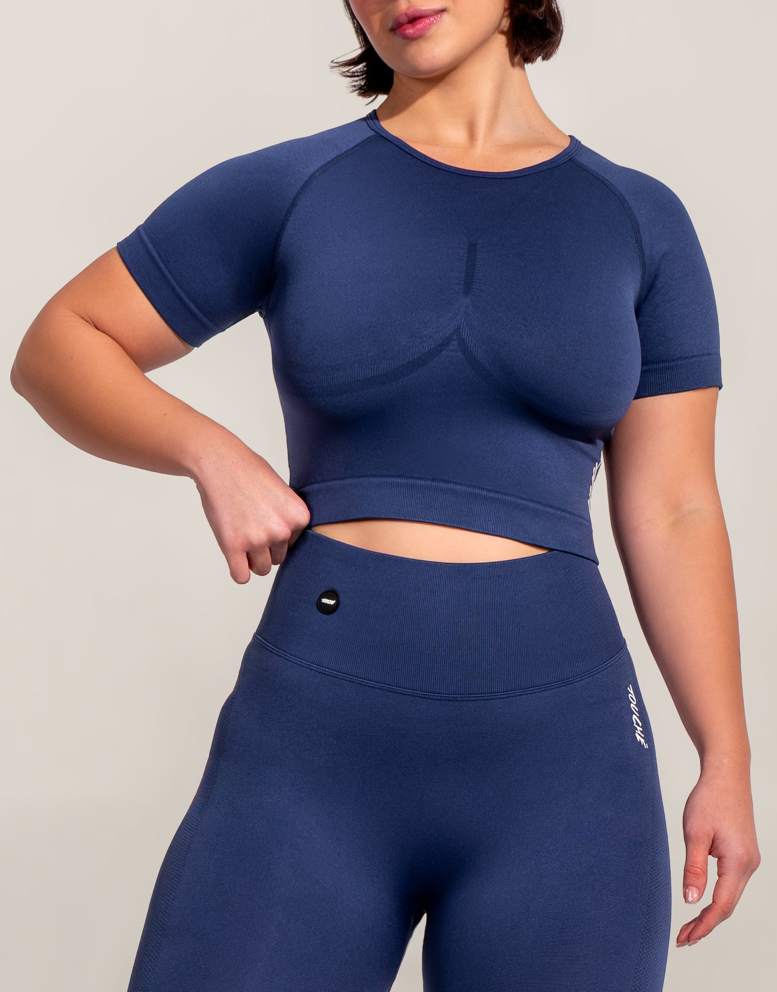 ENDURE NAVY TOP SEAMLESS