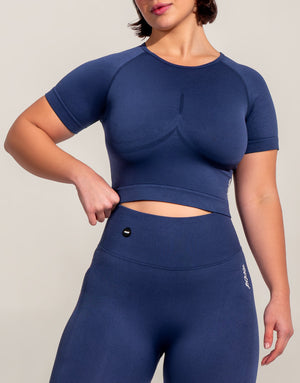 ENDURE NAVY TOP SEAMLESS