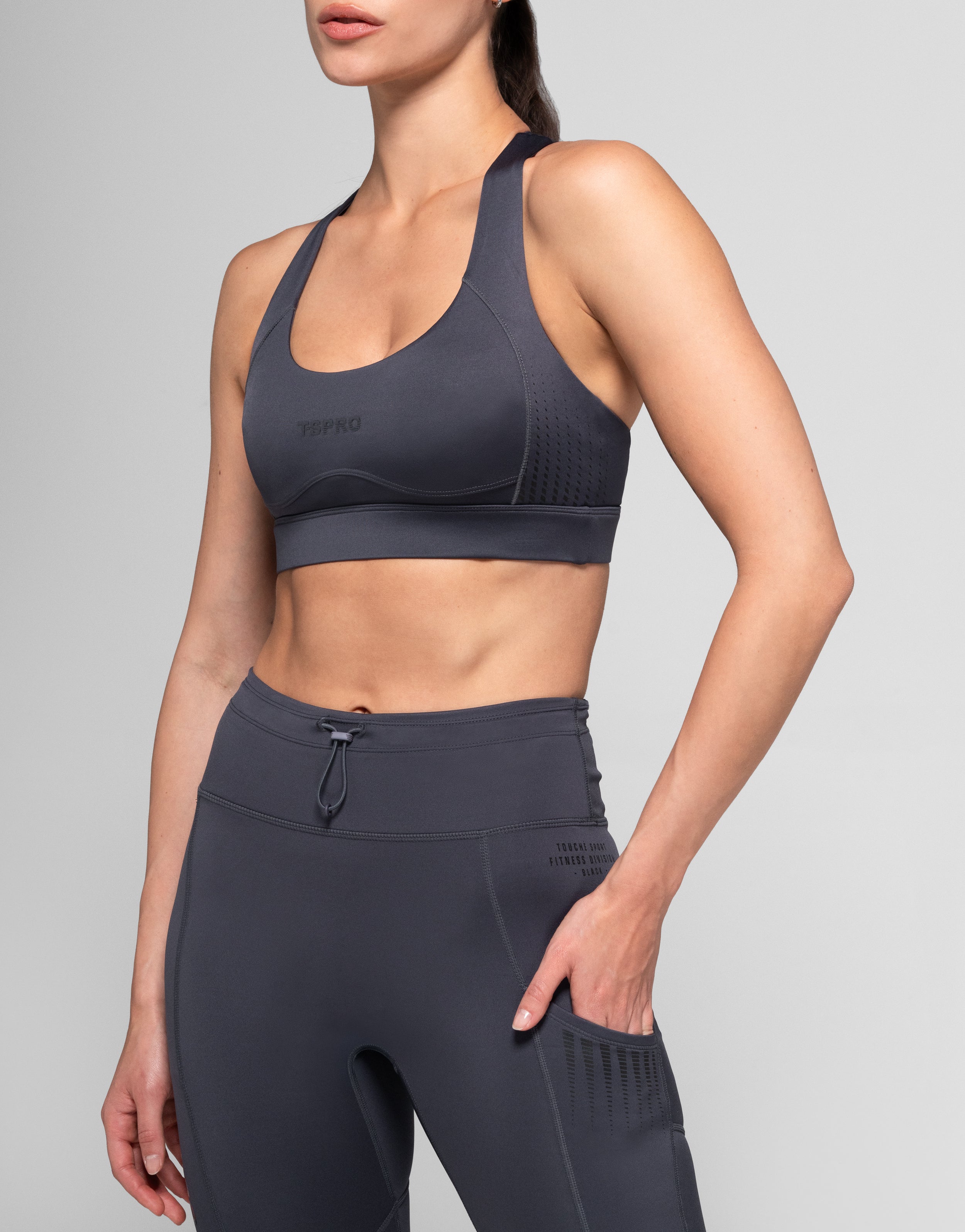 PRO GREY ZIPPED TOP