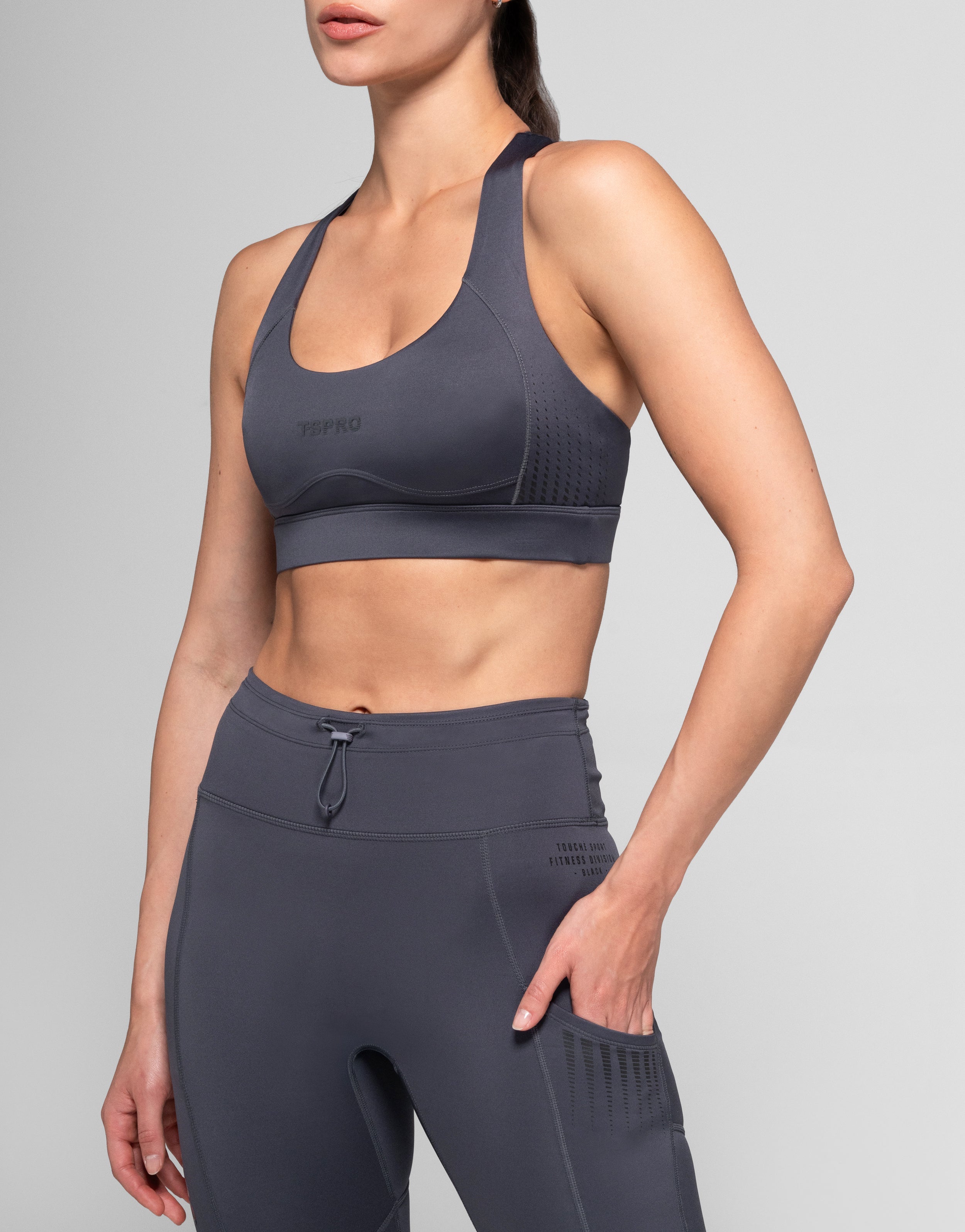 PRO GREY ZIPPED TOP