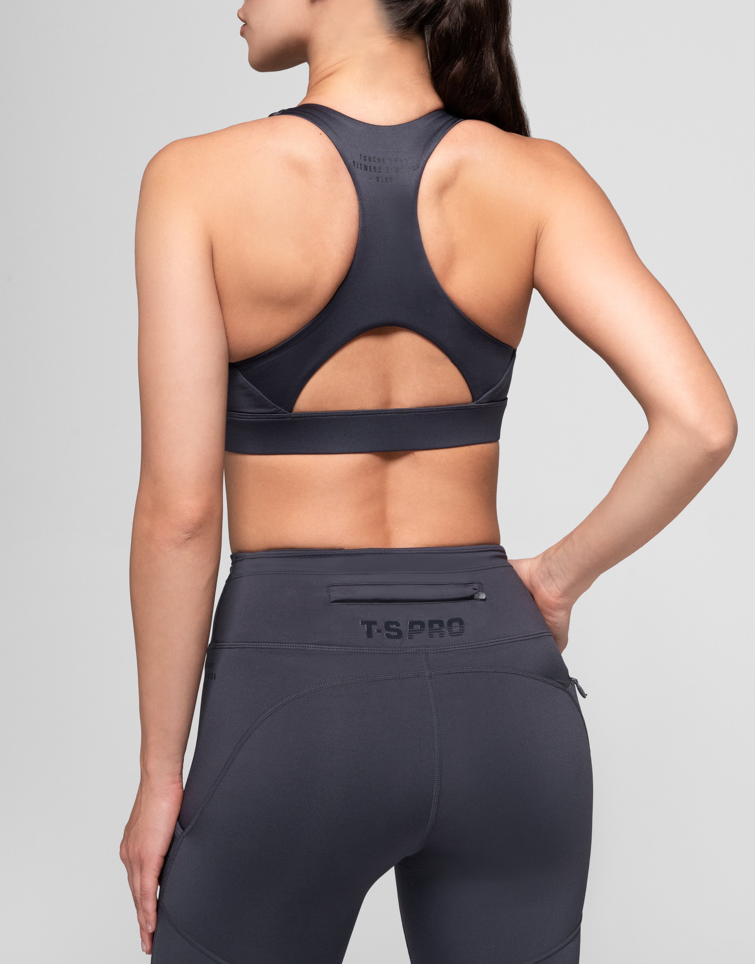 PRO GREY ZIPPED TOP
