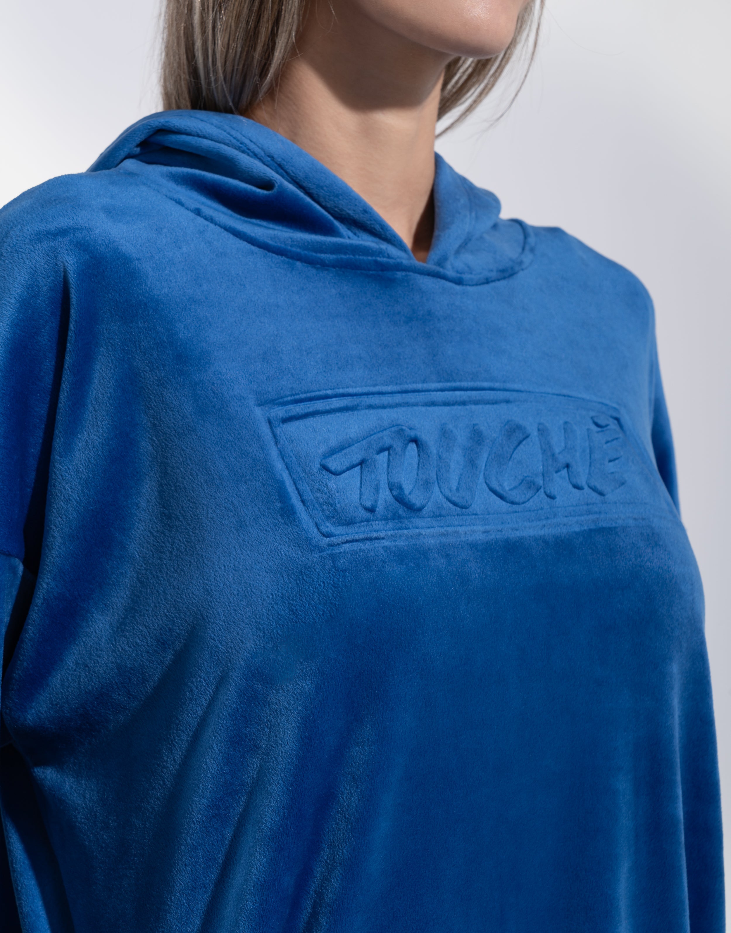 BLUE PLUSH HOODIE