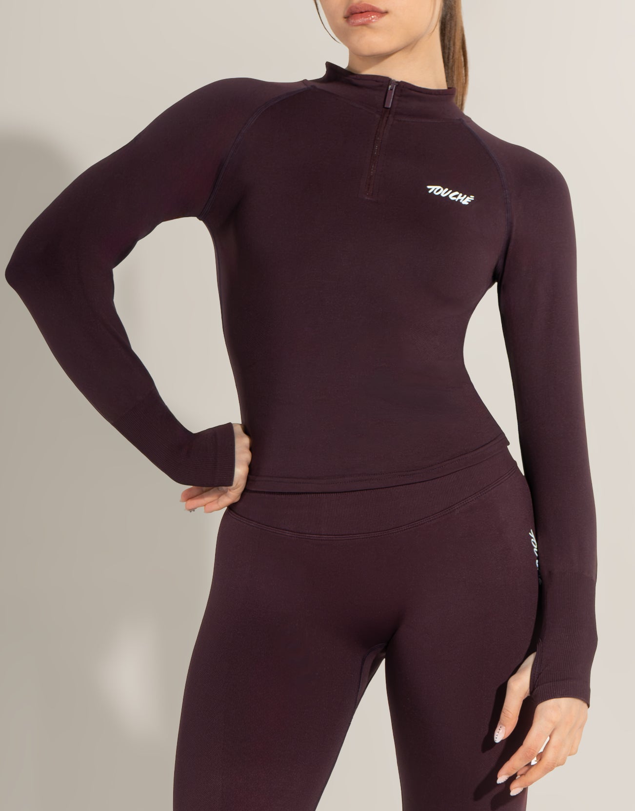 SPARK BURGUNDY TOP SEAMLESS