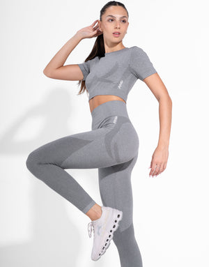 BREATHER DARK GREY TOP SEAMLESS