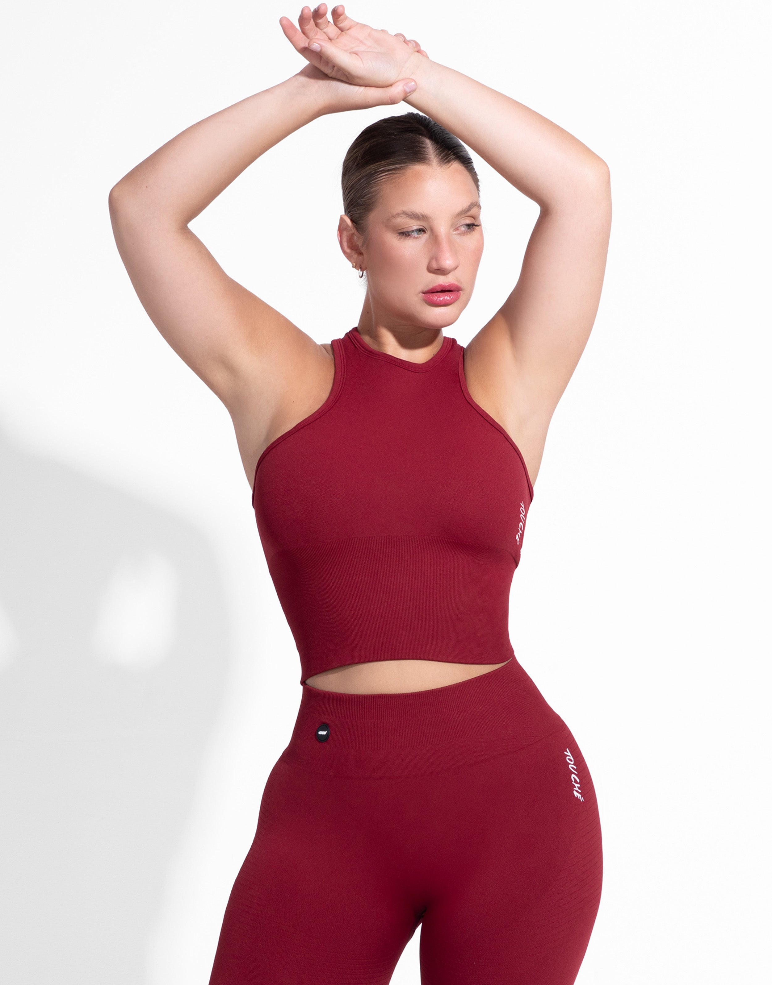 BASIC BURGUNDY TOP SEAMLESS