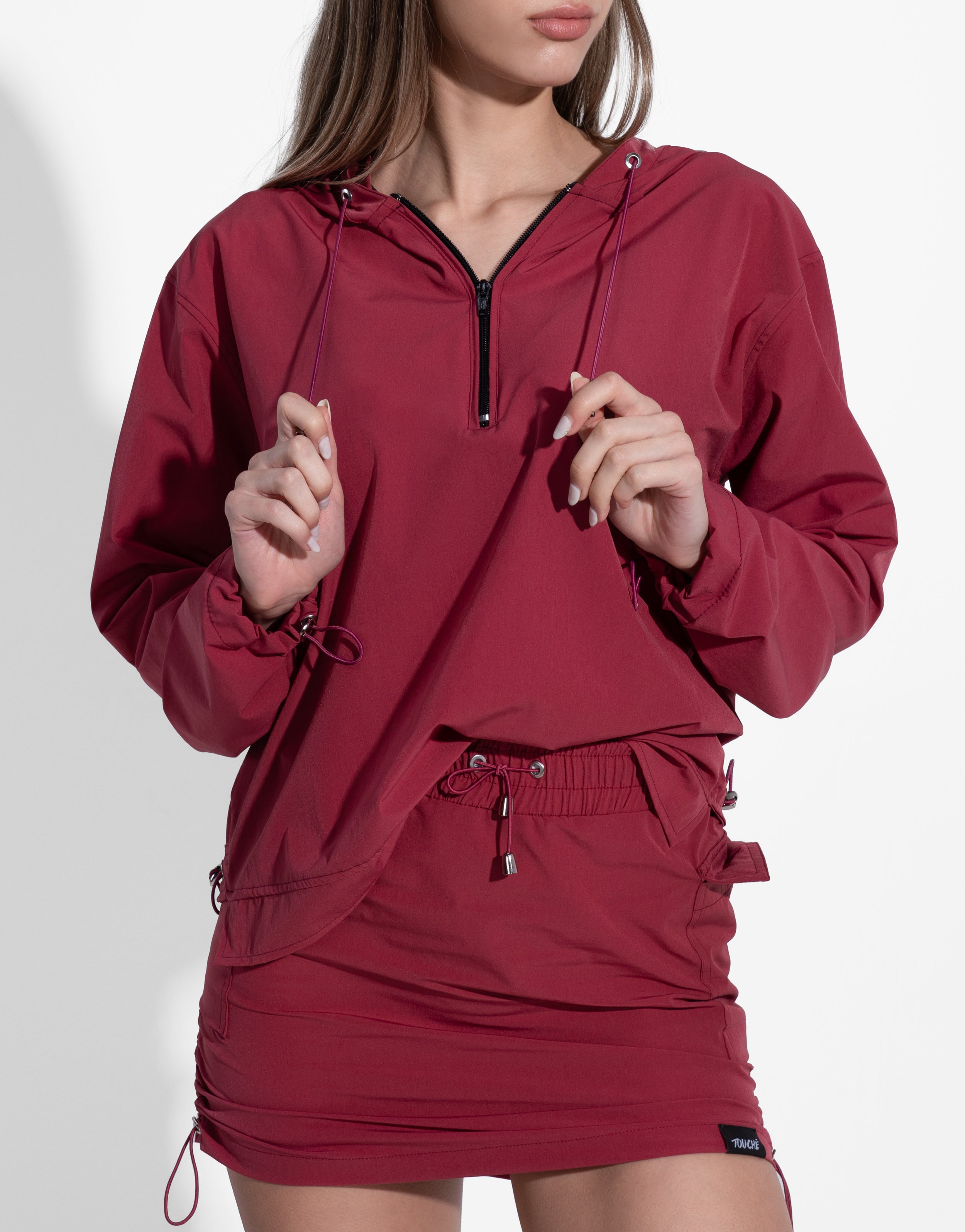 WIND HALF-ZIP BURGUNDY