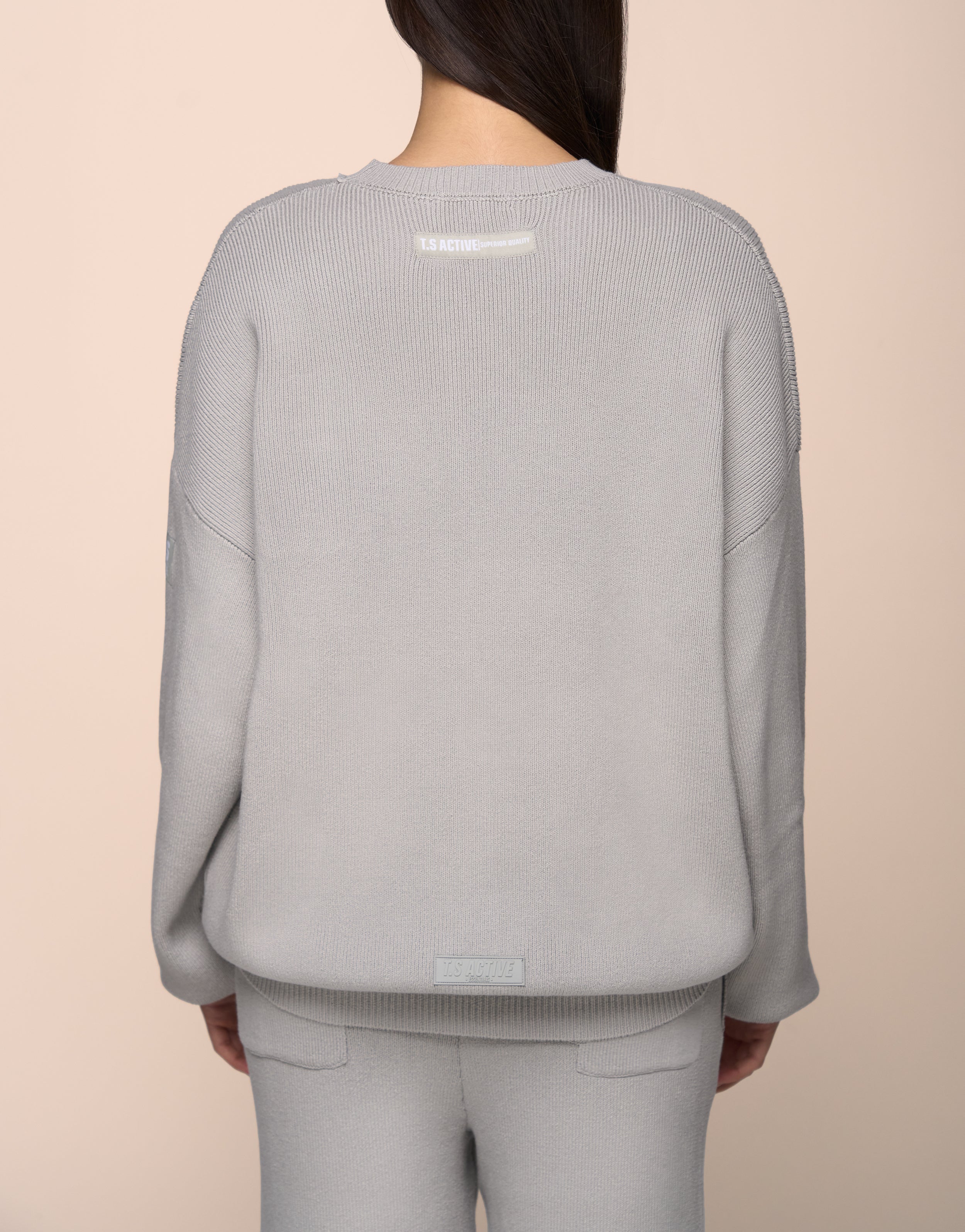 KNITTED GREY HOODIE