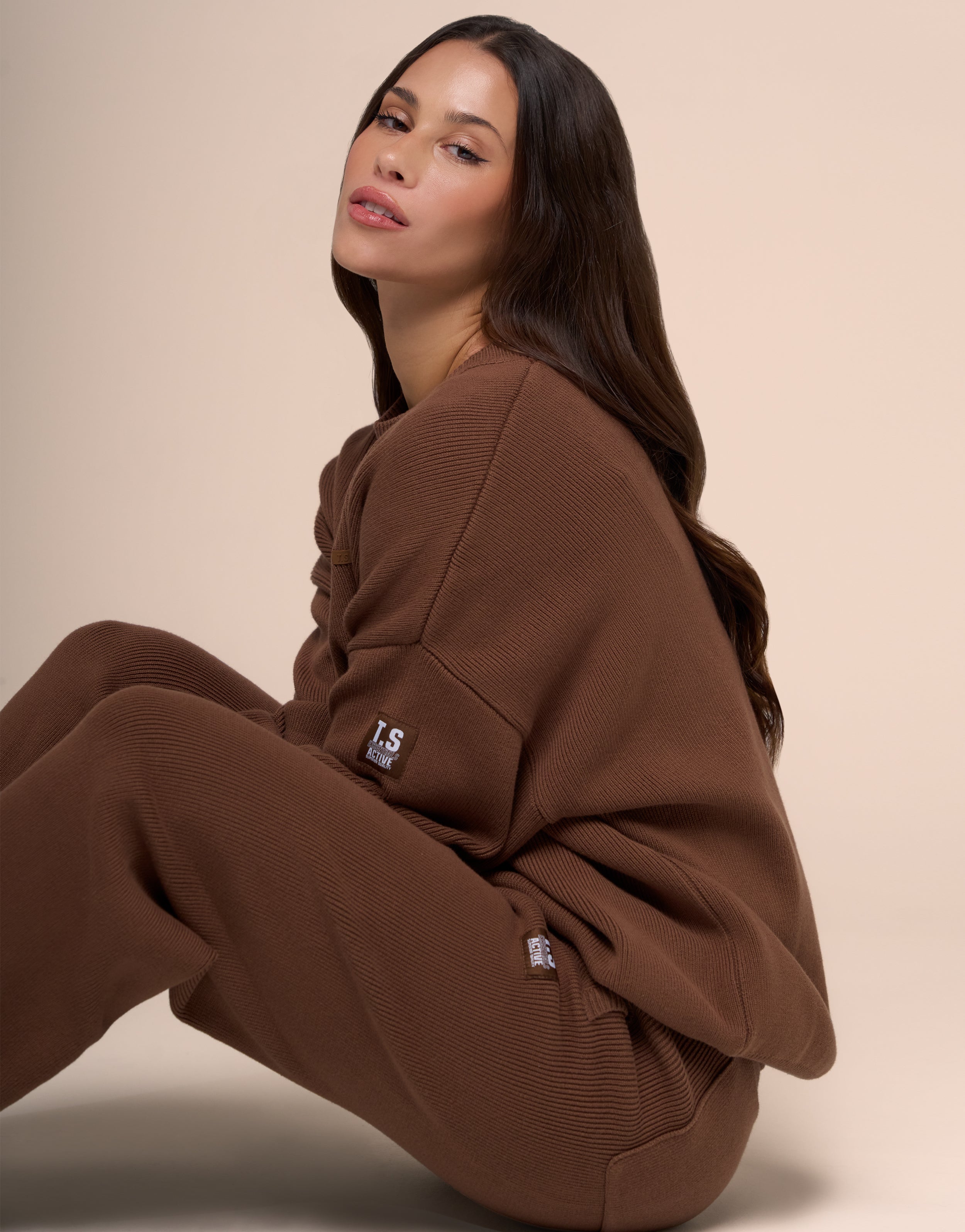 KNITTED MOCHA HOODIE