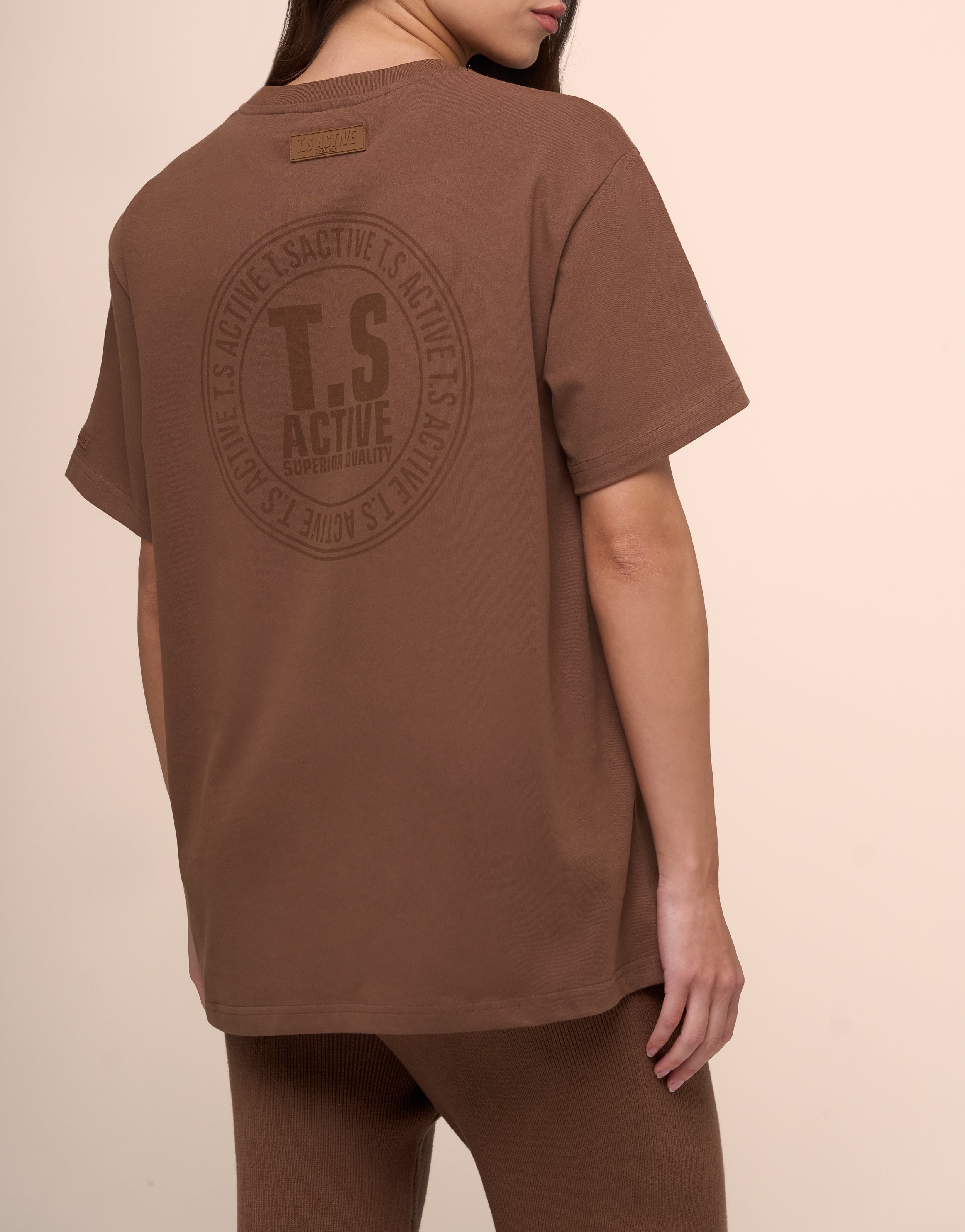 KNITTED MOCHA TEE