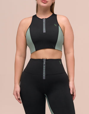 ZIPPED ARMY TOP