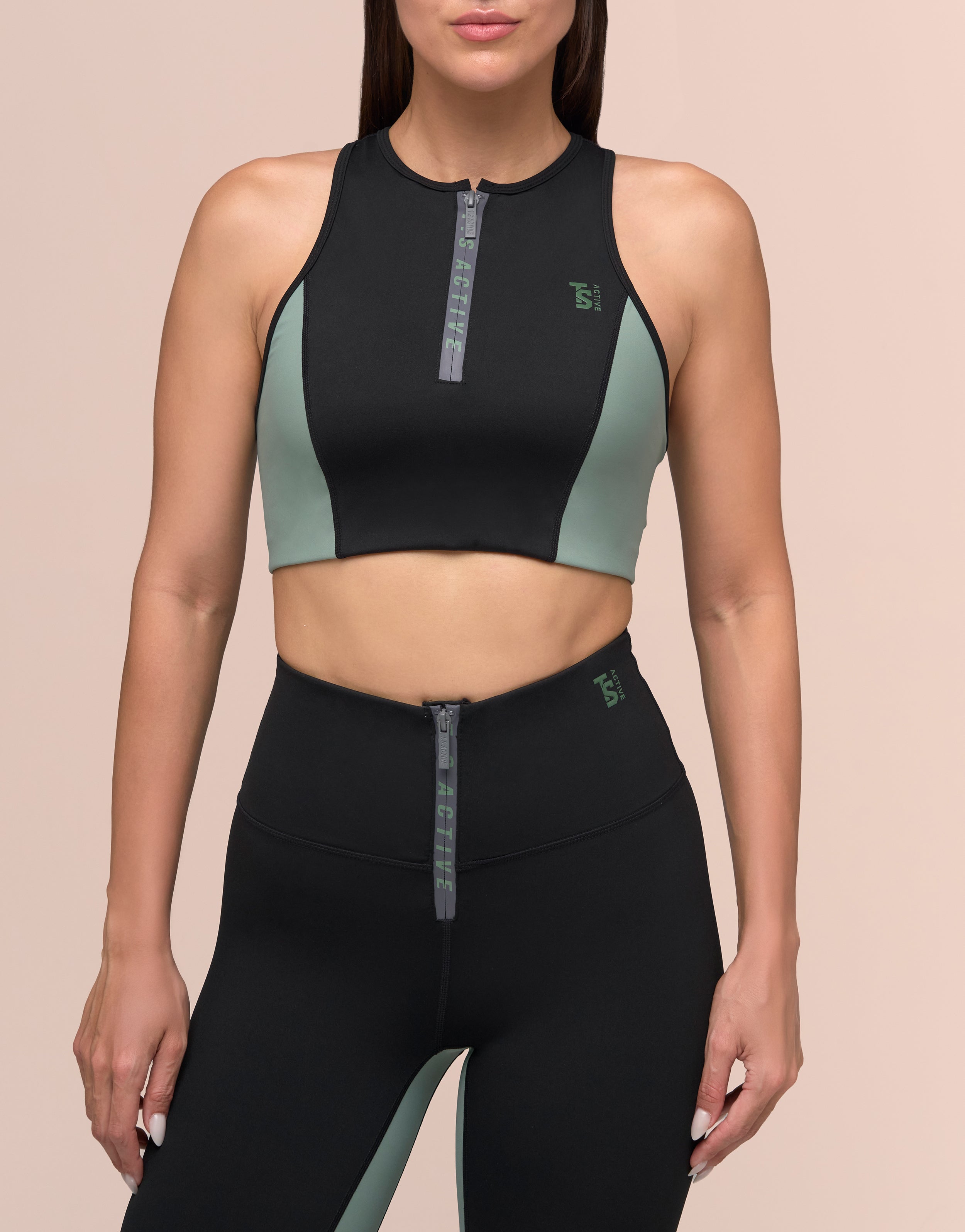 ZIPPED ARMY TOP