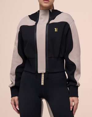 ZIPPED MOCHA WINDBREAK