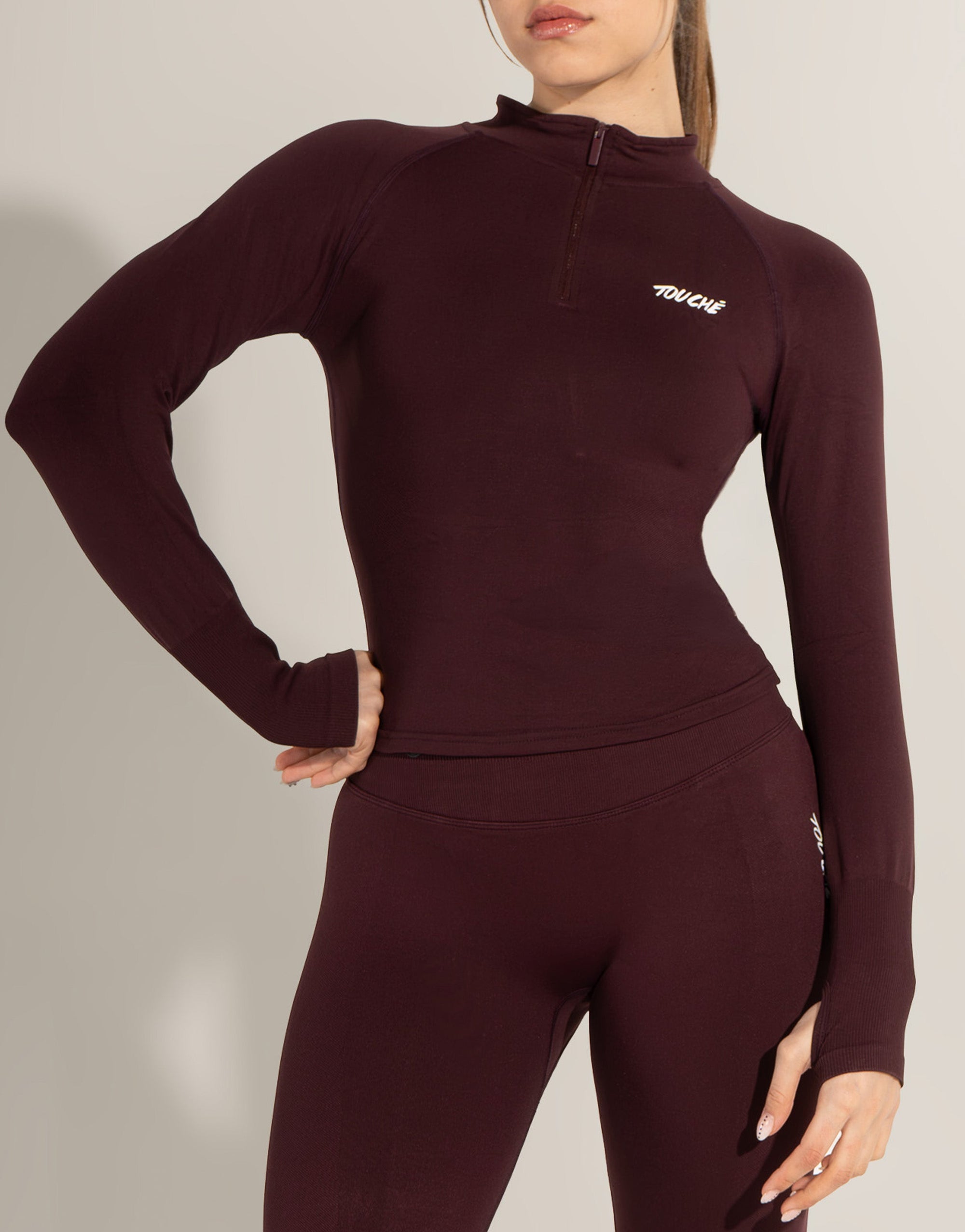 SPARK BURGUNDY TOP SEAMLESS