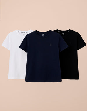 NAVY TEE PACKS X 3
